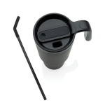 Caneca térmica de aço inoxidável reciclado antigotas de 900 ml cor preto nona vista
