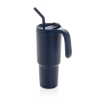 Caneca térmica de aço inoxidável reciclado antigotas de 900 ml cor azul-marinho