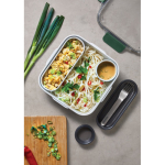 Lancheira com recipientes no interior e garfo Black+Blum 1 L