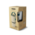 Lancheira tipo copo de 2 recipientes herméticos Black+Blum 900 ml cor turquesa vista com caixa