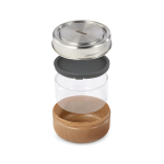 Lancheira de vidro com tampa de silicone antigotas Black+Blum 750 ml sétima vista