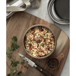 Lancheira de vidro com tampa de silicone antigotas Black+Blum 750 ml vista de ambiente 3