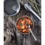 Lancheira de vidro com tampa de silicone antigotas Black+Blum 750 ml