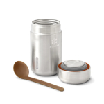 Frasco térmico de aço inoxidável com antigotas Black+Blum 400 ml vista com logo