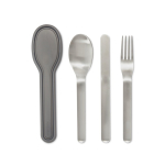 Elegante conjunto de talheres de aço inoxidável Black+Blum cor prateado segunda vista
