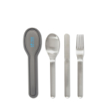 Elegante conjunto de talheres de aço inoxidável Black+Blum cor prateado vista principal