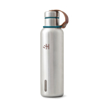 Garrafa térmica de aço inoxidável com pega Black+Blum 750 ml cor turquesa vista com logo