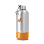 Garrafa térmica grande de aço inoxidável Black+Blum 850 ml cor cor-de-laranja vista com logo