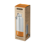 Garrafa térmica grande de aço inoxidável Black+Blum 850 ml vista com caixa