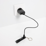 Porta-chaves lanterna recarregável e ultrabrilhante com LED Gearx cor preto quinta vista