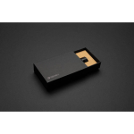 Porta-chaves lanterna recarregável e ultrabrilhante com LED Gearx cor preto vista com caixa