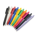 Caneta ecológica com grande clipe com tinta azul Dokumental® cor preto vista geral