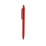 Caneta ecológica com grande clipe com tinta azul Dokumental® cor vermelho