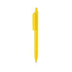 Caneta ecológica com grande clipe com tinta azul Dokumental® cor amarelo