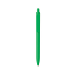 Caneta ecológica com grande clipe com tinta azul Dokumental® cor verde segunda vista