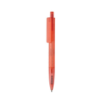 Caneta ecológica com design geométrico, tinta azul Dokumental® cor vermelho