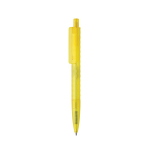 Caneta ecológica com design geométrico, tinta azul Dokumental® cor amarelo