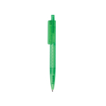 Caneta ecológica com design geométrico, tinta azul Dokumental® cor verde