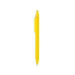 Caneta ecológica de toque macio com clipe e tinta azul cor amarelo