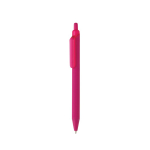 Caneta ecológica de toque macio com clipe e tinta azul cor cor-de-rosa
