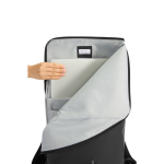 Mochila multiusos com tecido hidrorresistente e aba PC 16'' cor preto vista décima quinta