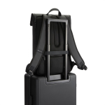 Mochila multiusos com tecido hidrorresistente e aba PC 16'' cor preto vista décima sétima
