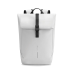 Mochila multiusos com tecido hidrorresistente e aba PC 16'' cor branco-sujo