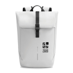 Mochila multiusos com tecido hidrorresistente e aba PC 16'' cor branco-sujo vista principal