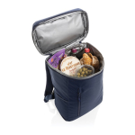 Mochila térmica de rPET com alças ajustáveis, capacidade de 18 L cor azul-marinho sexta vista