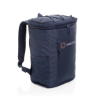 Mochila térmica de rPET com alças ajustáveis, capacidade de 18 L cor azul-marinho vista com logo