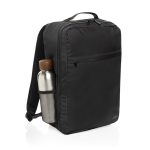 Mochila de rPET com bolso frontal para PC 15'' Swiss Peak cor preto sexta vista