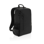 Mochila de rPET hidrorresistente com bolso frontal PC 15,6'' cor preto segunda vista