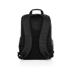 Mochila de rPET hidrorresistente com bolso frontal PC 15,6'' cor preto quarta vista