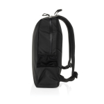 Mochila de rPET hidrorresistente com bolso frontal PC 15,6'' cor preto quinta vista