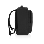 Mochila de rPET para viajar com capacidade para 19 L e pega superior cor preto terceira vista