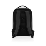 Mochila de rPET para viajar com capacidade para 19 L e pega superior cor preto quarta vista