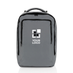 Mochila de rPET para viajar com capacidade para 19 L e pega superior cor cinzento vista principal
