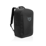 Mochila com bolso frontal com fecho de correr PC 15,6'' Swiss Peak cor preto vista com logo
