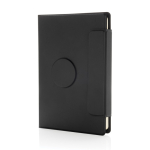 Porta-fólio magnético ecológico com capa dura, folhas A5 pautadas cor preto sétima vista