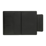 Porta-fólio magnético ecológico com capa dura, folhas A5 pautadas cor preto nona vista