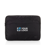 Capa de rPET com forro e bolso frontal Swiss Peak PC 15,6'' cor preto vista principal