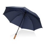 Guarda-chuva semiautomático de rPET de 30'' com eixo de metal Ø154 cor azul-marinho