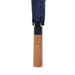 Guarda-chuva semiautomático de rPET de 30'' com eixo de metal Ø154 cor azul-marinho quarta vista