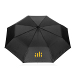 Guarda-chuva automático antitempestade de 21'' Swiss Peak cor preto vista com logo