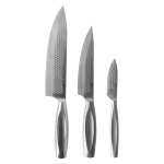 Conjunto de facas de cozinha de luxo de aço inoxidável Boska cor prateado brilhante