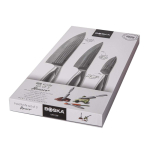 Conjunto de facas de cozinha de luxo de aço inoxidável Boska cor prateado brilhante