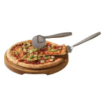 Conjunto de utensílios de aço inoxidável para pizza Boska cor prateado brilhante segunda vista