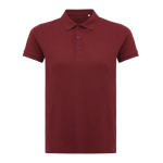 Polo piqué de algodão reciclado mulher casual fit 220 g/m2 Iqoniq cor bordeaux