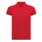 Polo piqué de algodão reciclado mulher casual fit 220 g/m2 Iqoniq cor vermelho