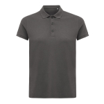 Polo piqué de algodão reciclado mulher casual fit 220 g/m2 Iqoniq cor prateado mate